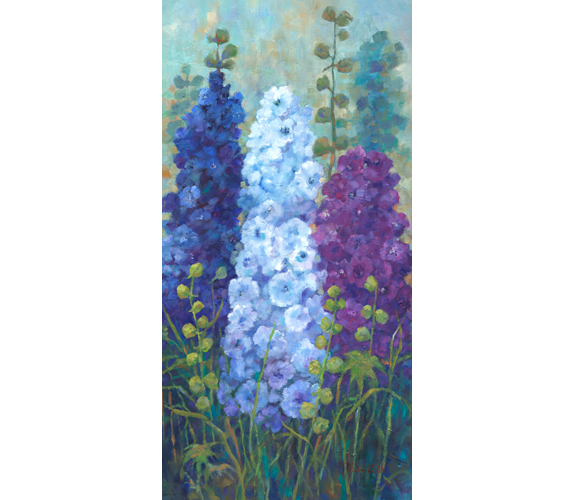 "Delphiniums" - Peggy Wilson